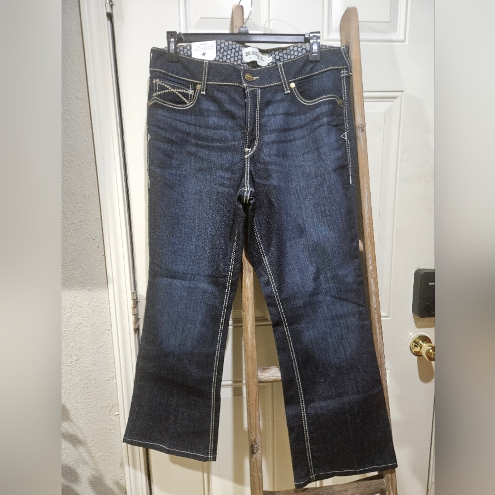 Ariat REAL Denim Boot Cut Jeans 34R Dark Wash